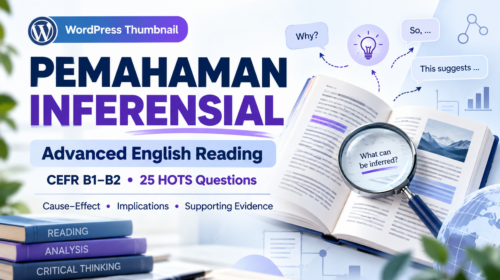 Kompetensi  Pemahaman Inferensial mampu mengidentifikasi/ menyimpulkan informasi tersirat dalam teks, serta menghubungkannya dengan pengetahuan dan pengalaman yang relevan.